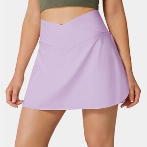 NWT Halara Everyday Softlyzero Crossover 2-in-1 Side Pocket Tennis Skirt - Lucid